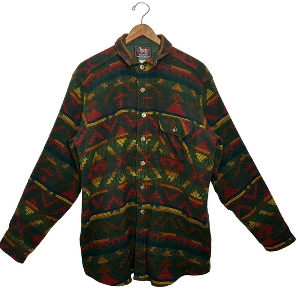 Woolrich Other - Vintage Woolrich Woolen Mills Wool Blend Aztec Print Flannel Shirt Jacket